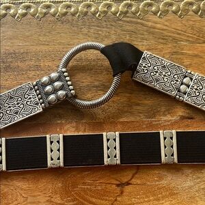 Chico’s Silver and Black Woman’s Belt
